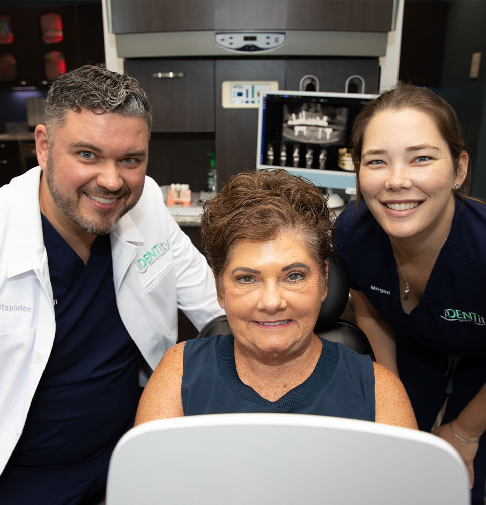 dental implant patient smiling